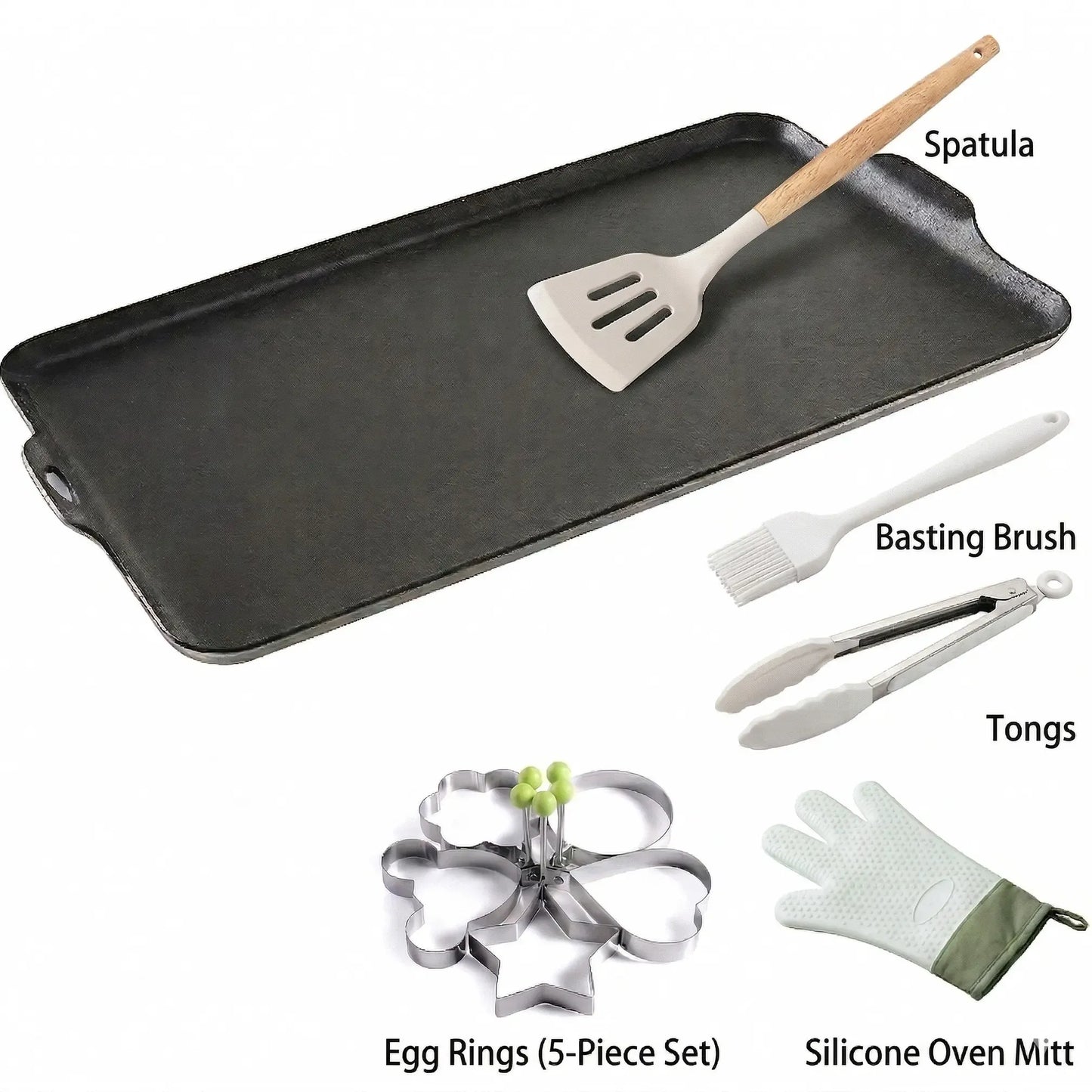 Food-Grade Non-Stick Ceramic Baking Pan, Multi-Purpose Oven Tray for Steak, Tacos, Toast & Meats, Dishwasher Safe for Family Summer Gatherings